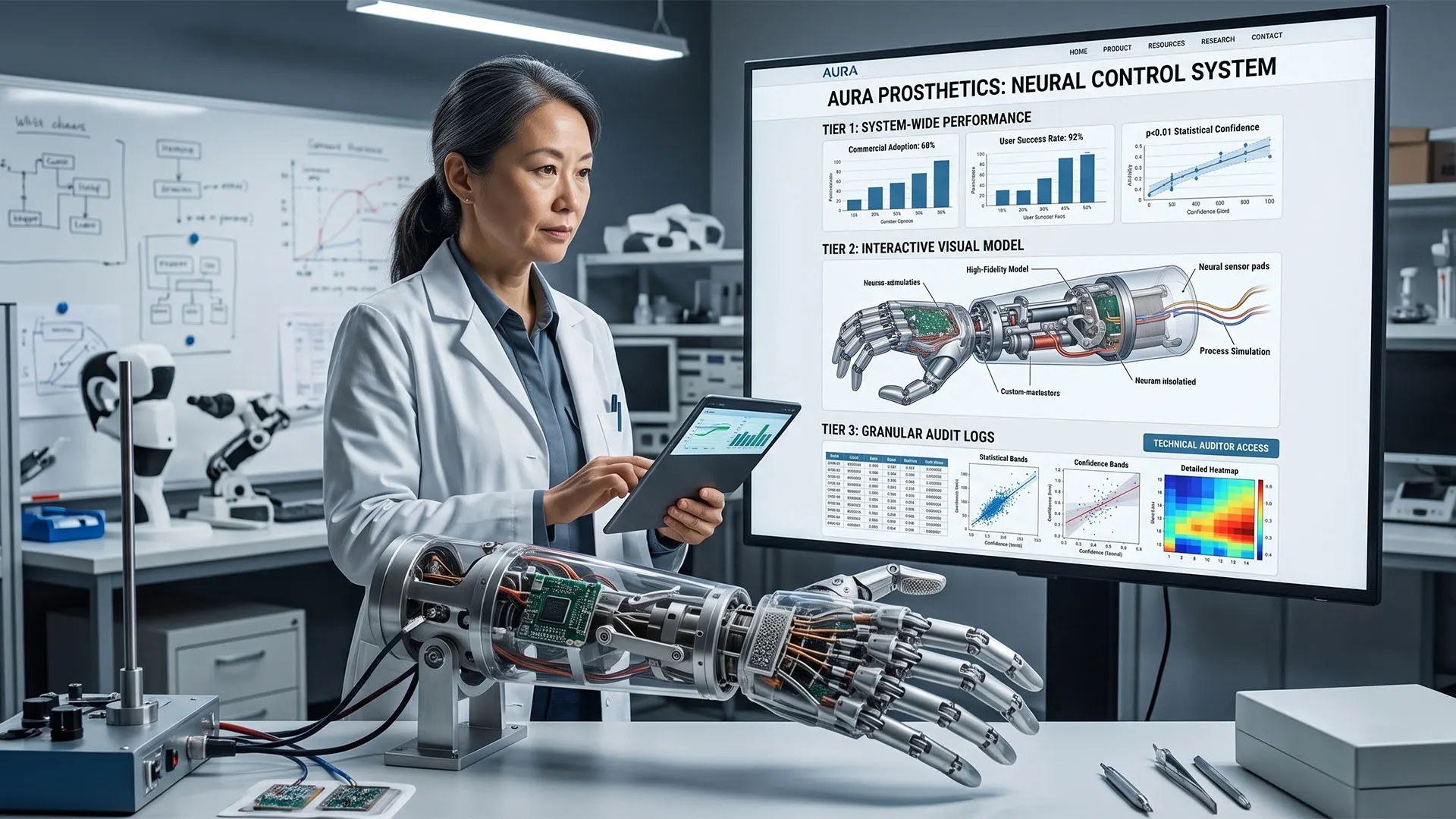 aura prosthetics neural control system