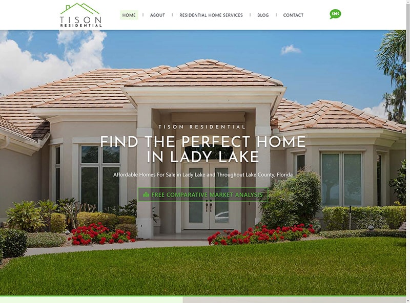 portfolio tison residential website design lady lake fl